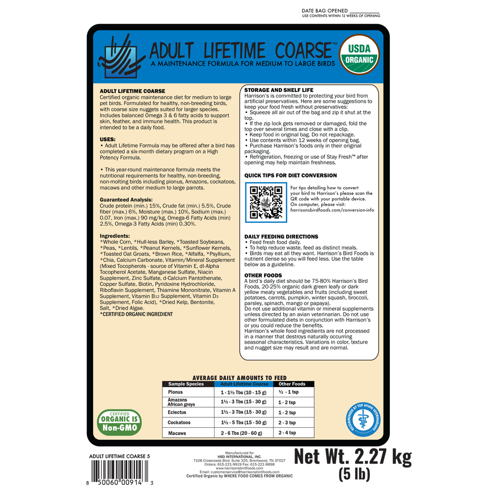 Harrison's Adult Lifetime Coarse