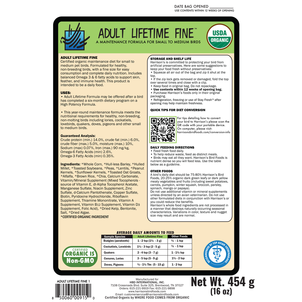 Harrison's Adult Lifetime Fine